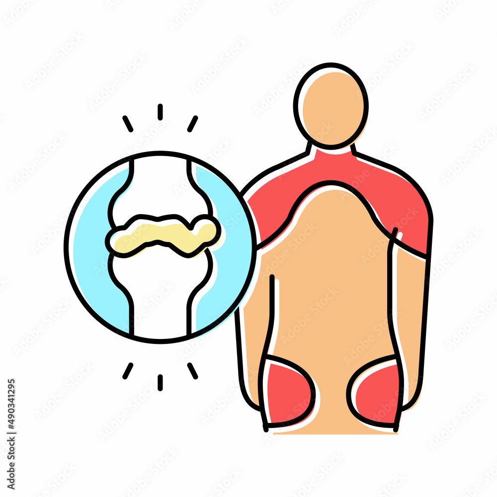 Fototapeta premium polymyalgia rheumatica color icon vector illustration