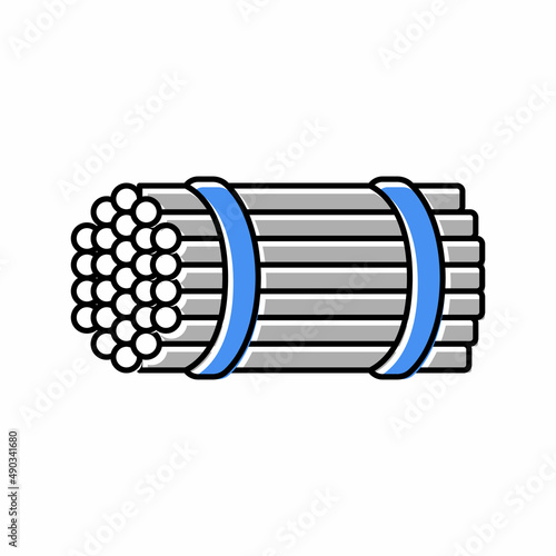 packaging rebar color icon vector illustration