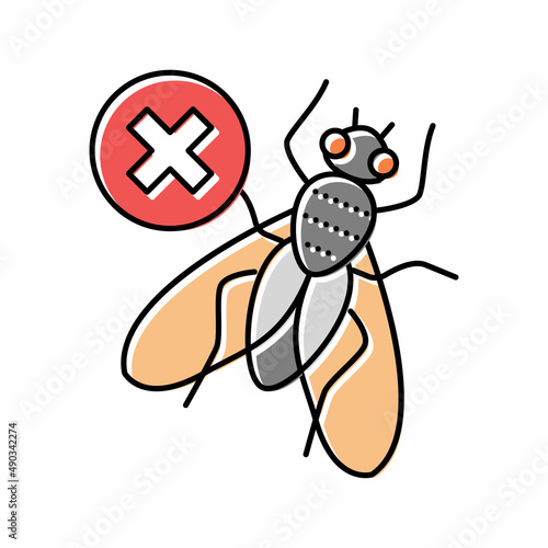 fly control color icon vector illustration
