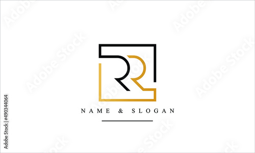 RR, R abstract letters logo monogram