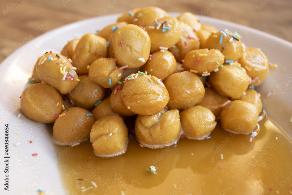 pignolata typical Sicilian and Calabrian dessert pignolata typical Sicilian and Calabrian dessert