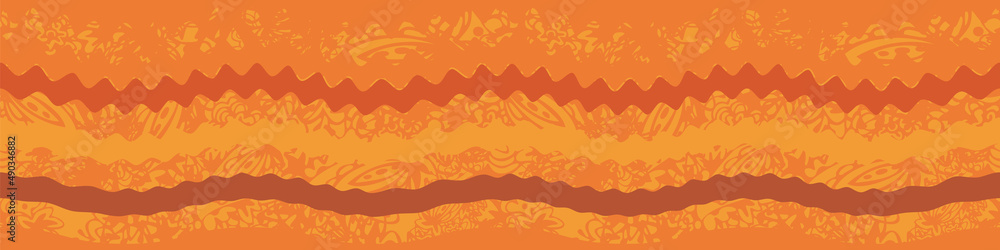 orange abstract desert dune seamless vector border orange abstract desert dune seamless vector border