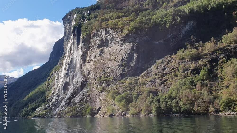 Impressive Seven Sisters Waterfall of Norway Geiranger Fjord Impressive Seven Sisters Waterfall of Norway Geiranger Fjord