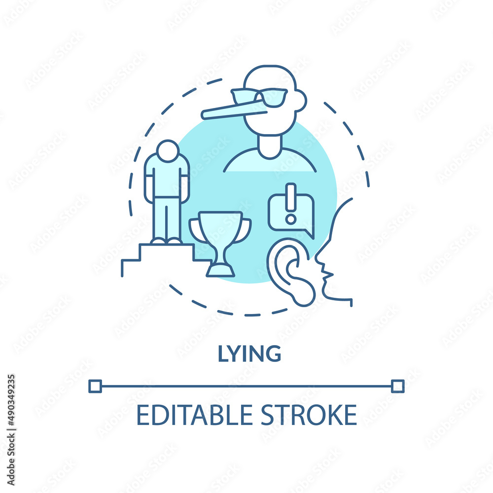 Lying terracotta concept icon. Gaslighting behaviour example abstract idea thin line illustration. Psychological abuse. Isolated outline drawing. Editable stroke. Arial, Myriad Pro-Bold fonts used Lying terracotta concept icon. Gaslighting behaviour example abstract idea thin line illustration. Psychological abuse. Isolated outline drawing. Editable stroke. Arial, Myriad Pro-Bold fonts used