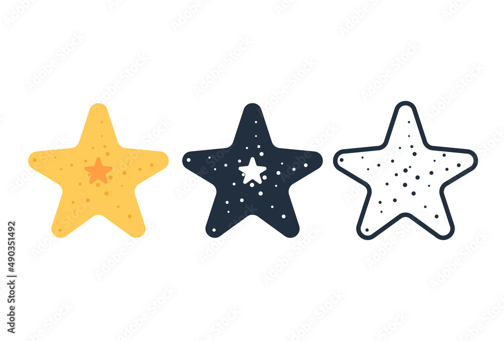 Cute starfish icon, Vector and Illustration. Cute starfish icon, Vector and Illustration.