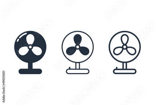 Table fan icon, Vector and Illustration.