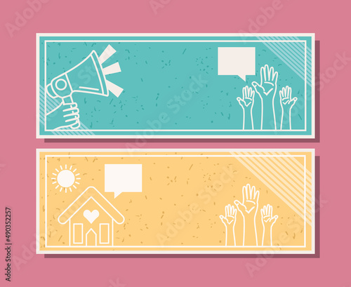 volunteering horizontal banners