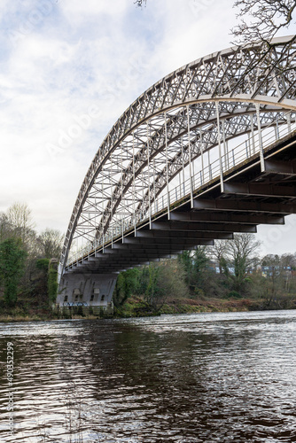 Wylam, Northumberland England: 8th Feb 2022: Hagg Bank Bridge on the River Tyne © GraemeJBaty