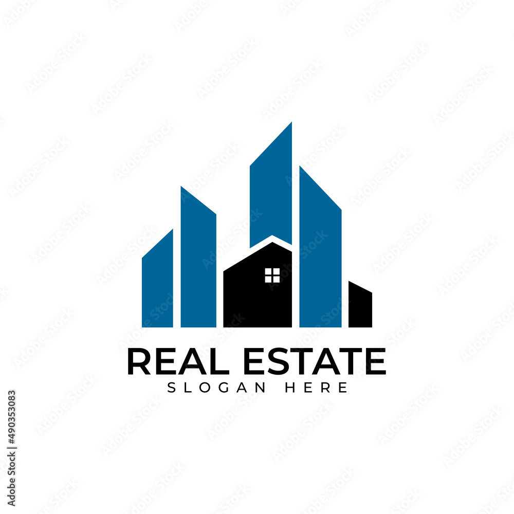 Real Estate Building Logo Vector Icon Illustration
