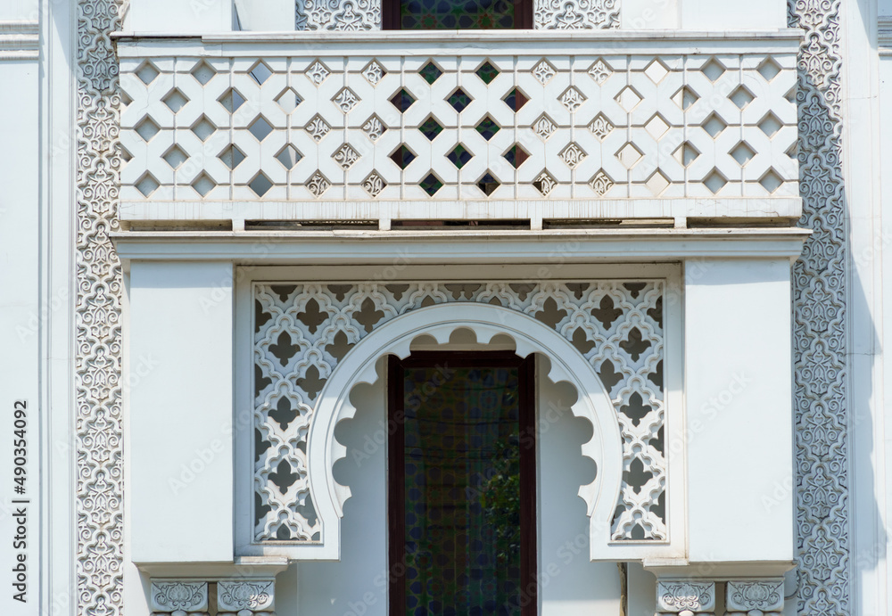 mosque facade, close view