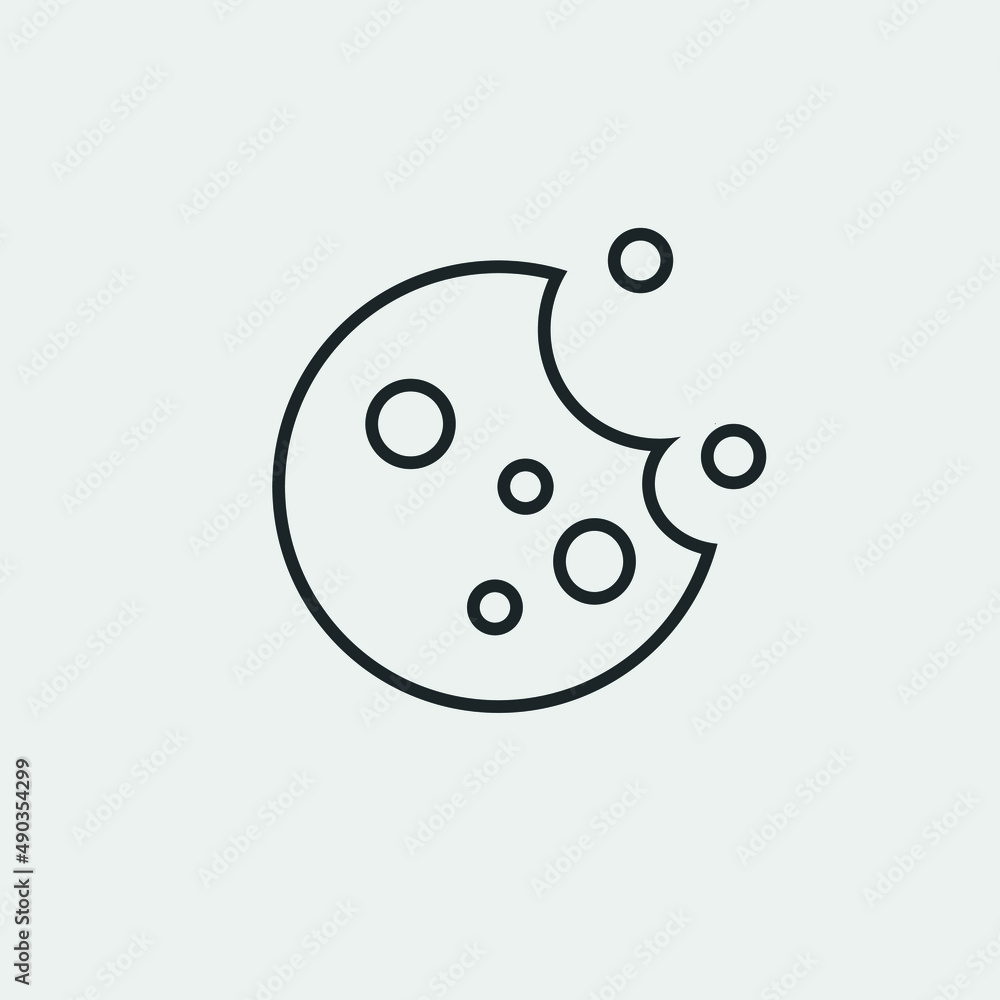 Cookie vector icon illustration sign