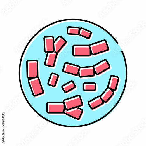 bifidobacterium probiotics color icon vector illustration
