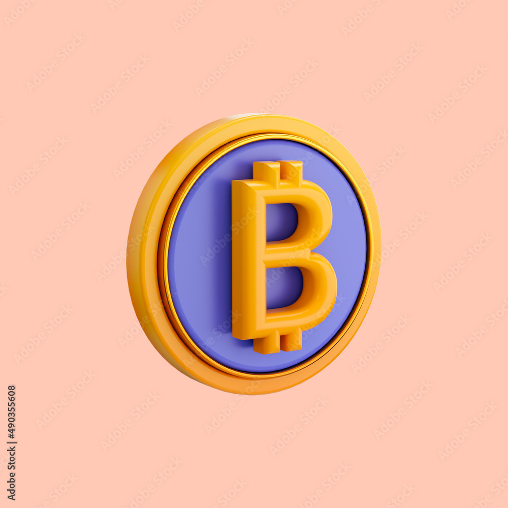 realistic glossy bitcoin icon 3d render concept for Digital currency Cryptocurrency realistic glossy bitcoin icon 3d render concept for Digital currency Cryptocurrency