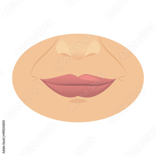 Wrinkled female skin closeup for beauty concept design. Facial rejuvenation and anti-aging therapy in women. Vector illustration