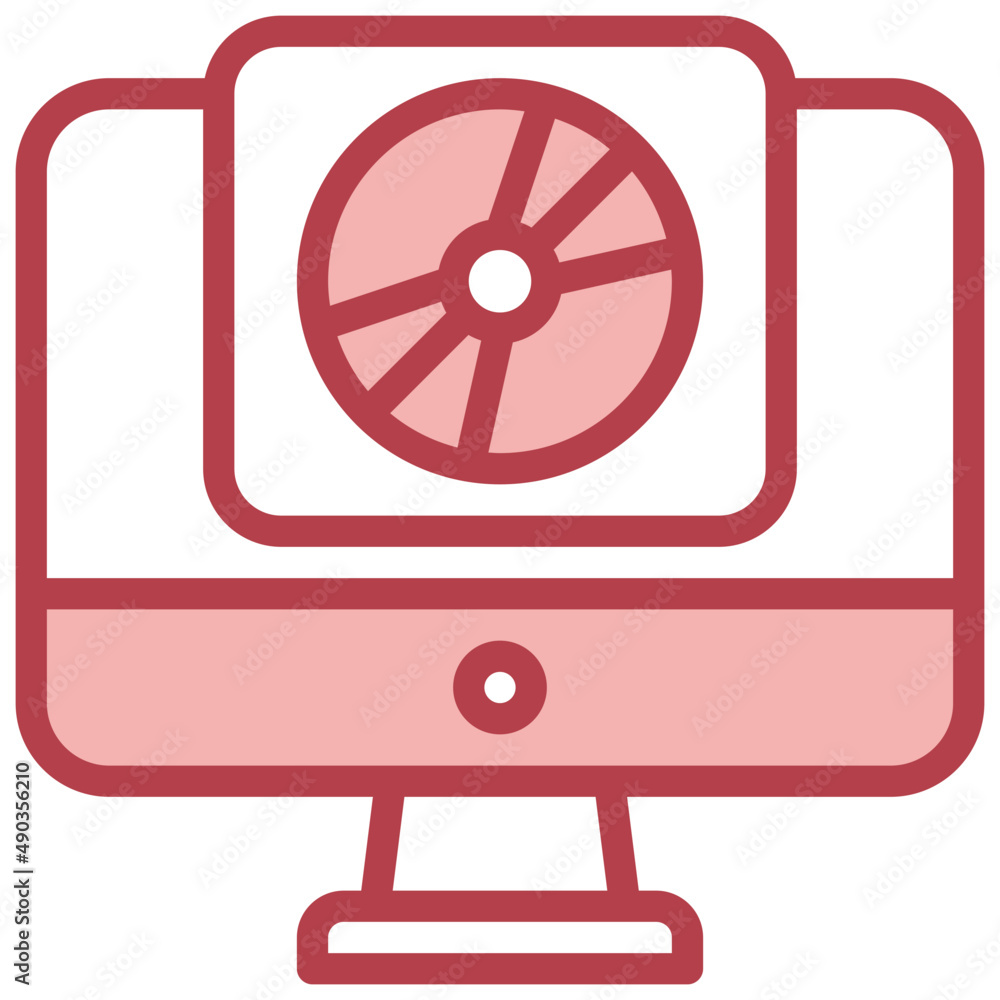 DISC red line icon,linear,outline,graphic,illustration DISC red line icon,linear,outline,graphic,illustration
