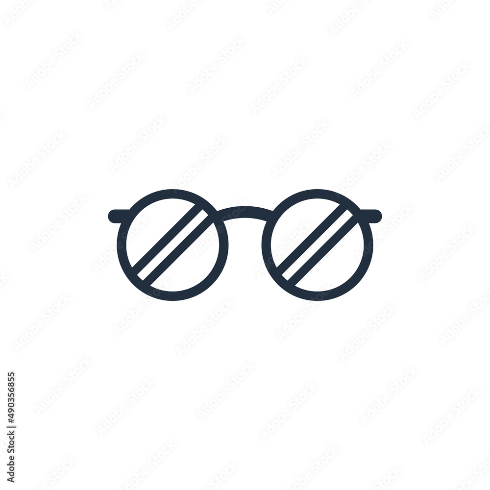 Cute glasses icon, Vector and Illustration.