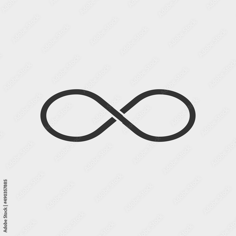 Infinity vector icon illustration sign Infinity vector icon illustration sign