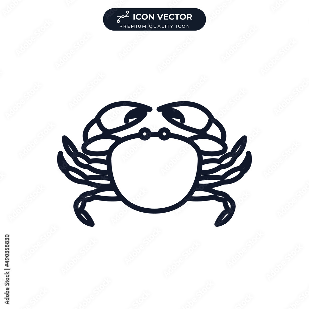 crab icon symbol template for graphic and web design collection logo vector illustration crab icon symbol template for graphic and web design collection logo vector illustration