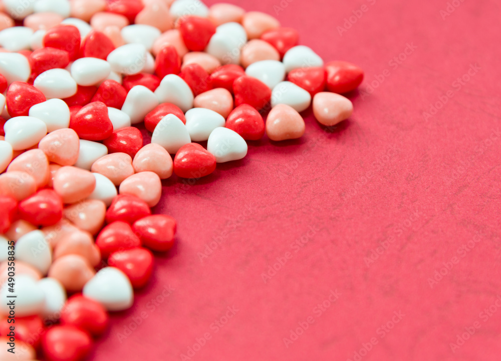 Group of little colorful candy hearts. Group of little colorful candy hearts.