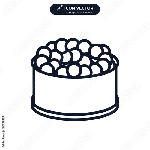 caviar icon symbol template for graphic and web design collection logo vector illustration
