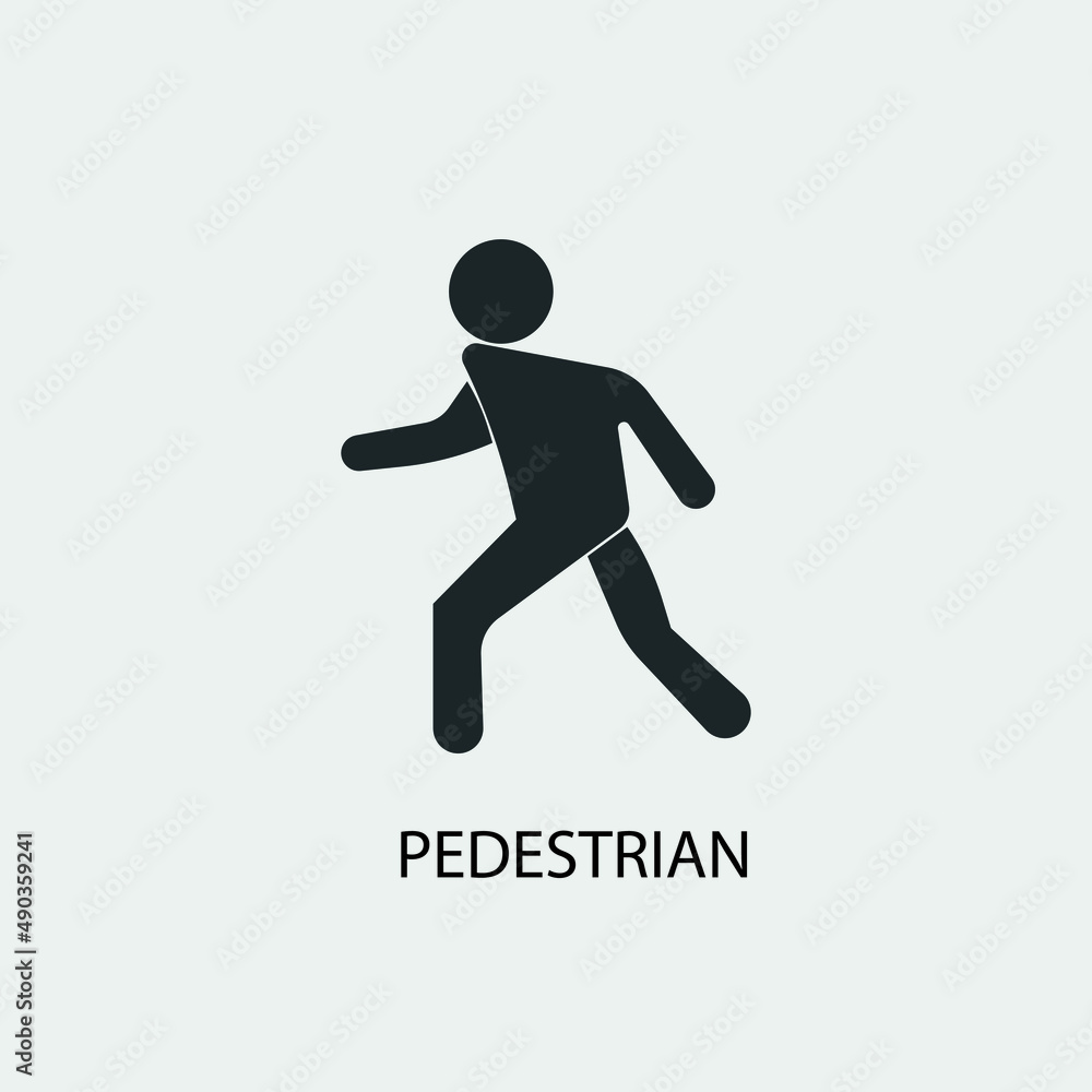 Pedestrian vector icon illustration sign Pedestrian vector icon illustration sign