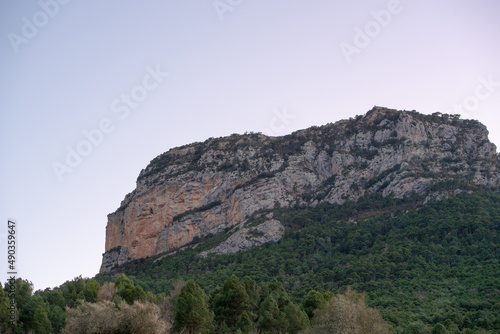 Landscapes of the mountains of the Catalan Pyrenees in Organya in Spain