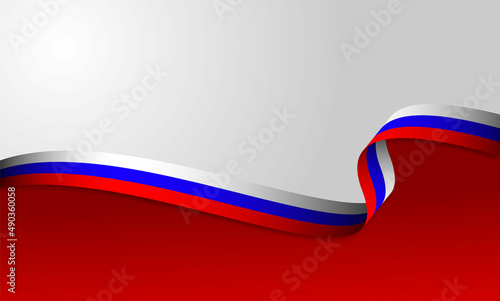 Waving flag of Russia. Vector illustration