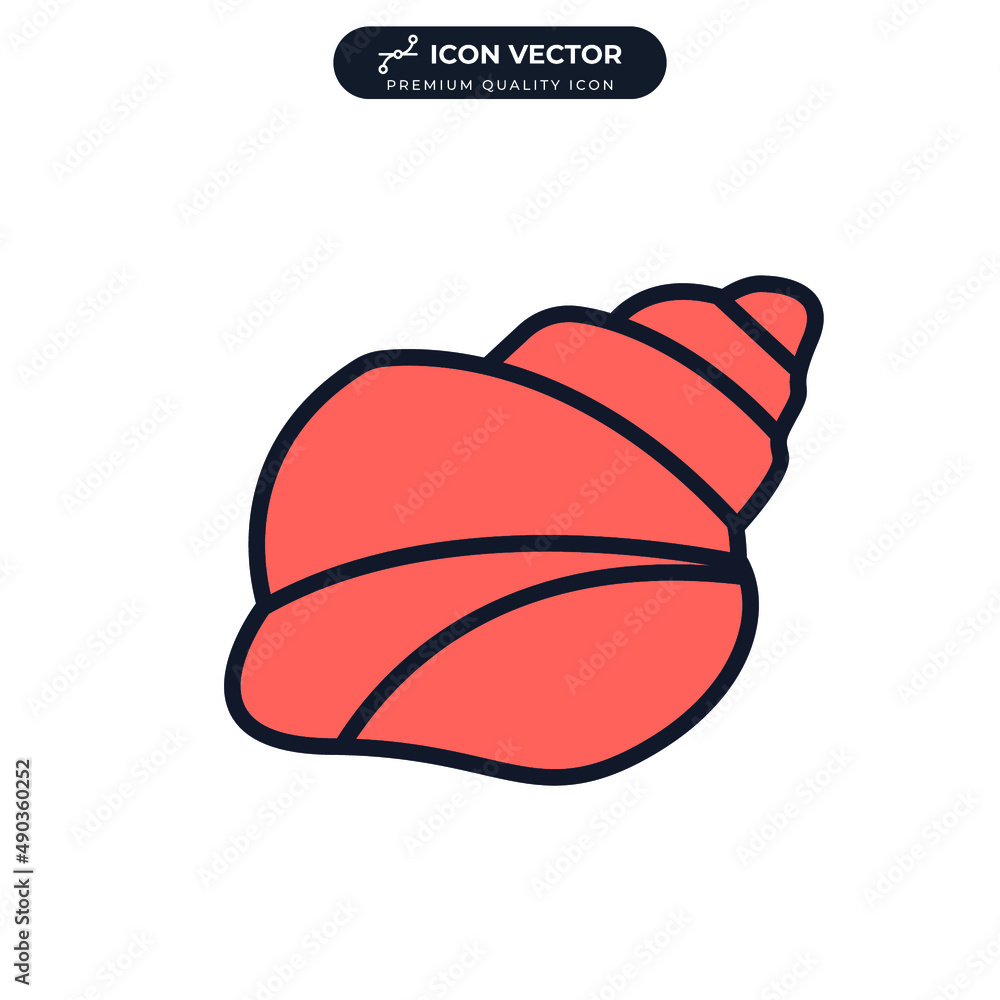 conch icon symbol template for graphic and web design collection logo vector illustration conch icon symbol template for graphic and web design collection logo vector illustration