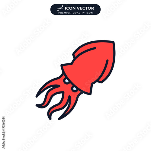 squid icon symbol template for graphic and web design collection logo vector illustration