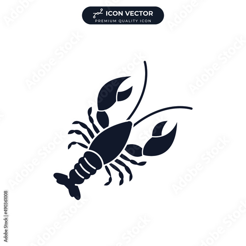lobster icon symbol template for graphic and web design collection logo vector illustration