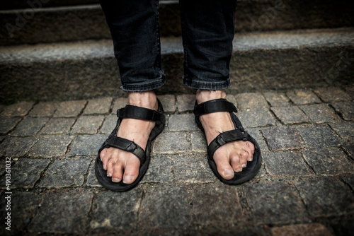 Man in sandals
