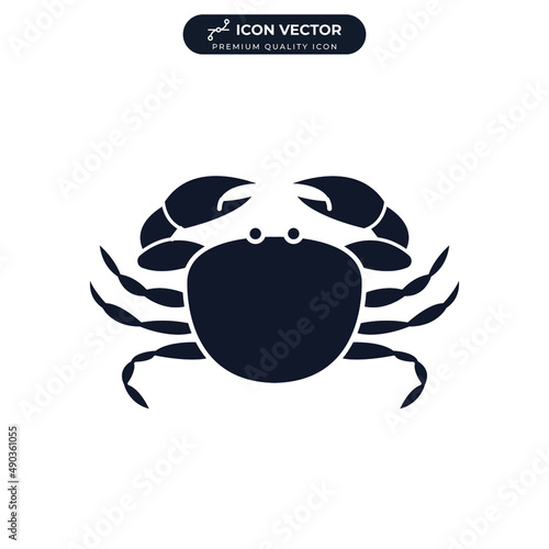 crab icon symbol template for graphic and web design collection logo vector illustration