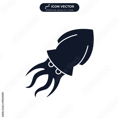 squid icon symbol template for graphic and web design collection logo vector illustration