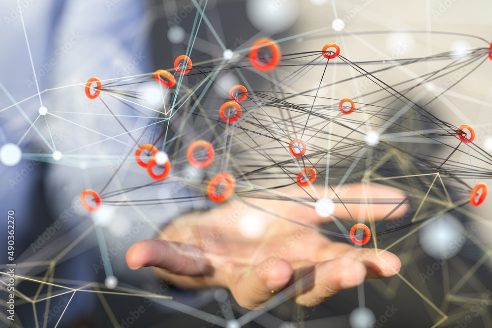 Digital technology background. Network connection dots and lines. Digital technology background. Network connection dots and lines.