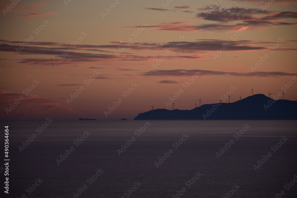 Naklejka premium Late sunset