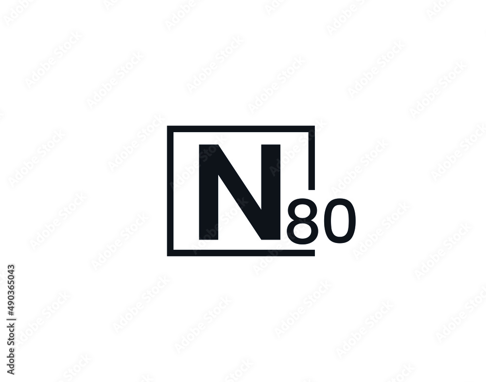 N80, 80N Initial letter logo N80, 80N Initial letter logo