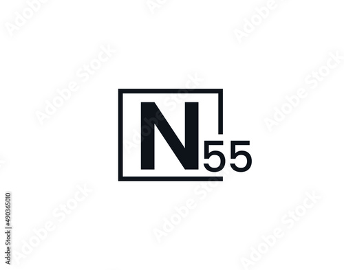 N55, 55N Initial letter logo