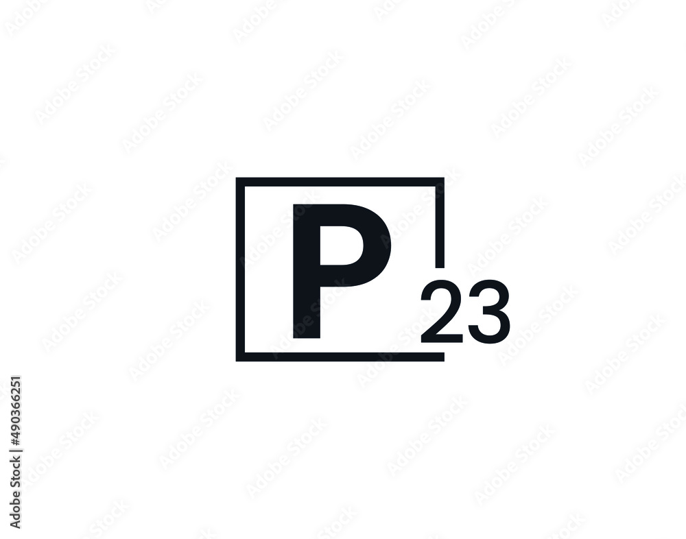P23, 23P Initial letter logo P23, 23P Initial letter logo