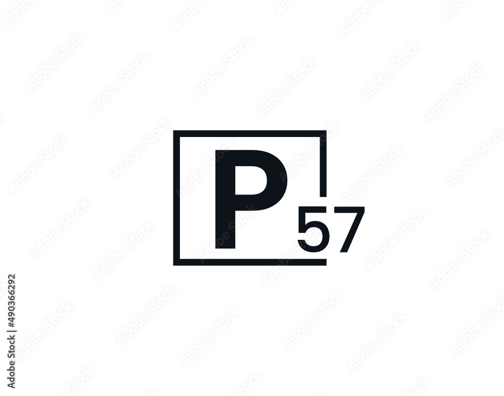 P57, 57P Initial letter logo P57, 57P Initial letter logo