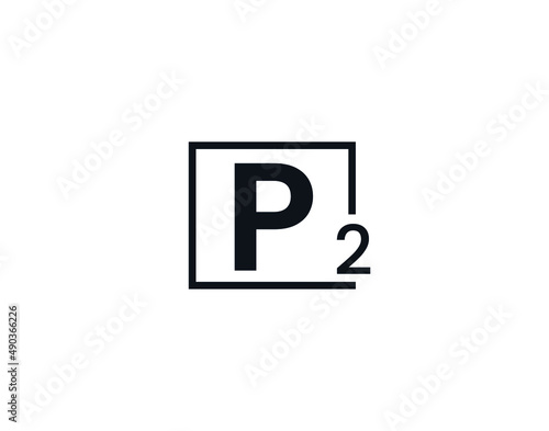 P2, 2P Initial letter logo