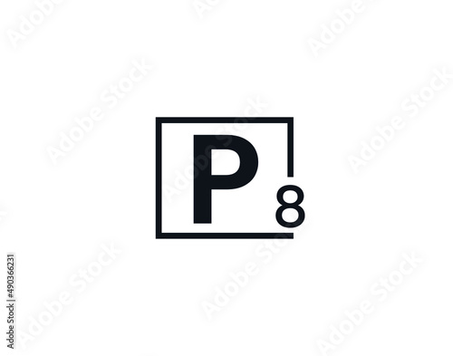 P8, 8P Initial letter logo photo