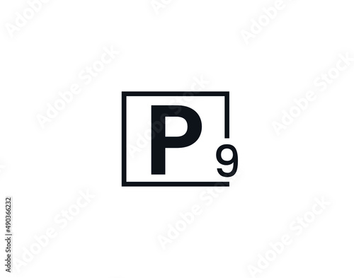 P9, 9P Initial letter logo photo