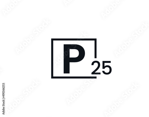 P25, 25P Initial letter logo © Rubel