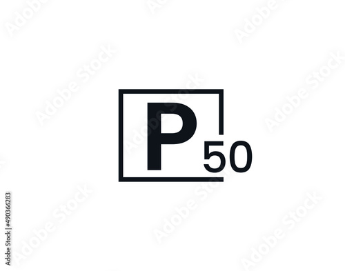 P50, 50P Initial letter logo photo