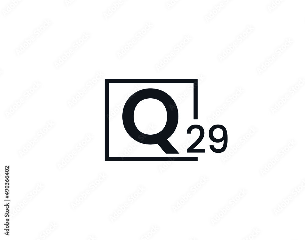 Q29, 29Q Initial letter logo Q29, 29Q Initial letter logo