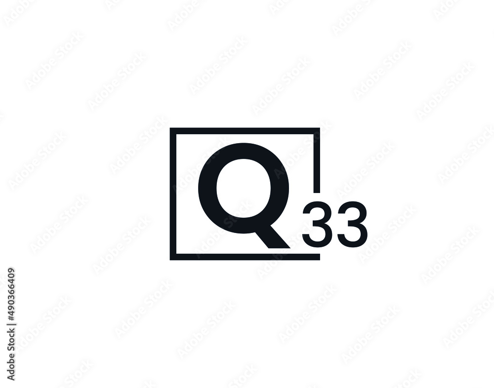 Q33, 33Q Initial letter logo Q33, 33Q Initial letter logo
