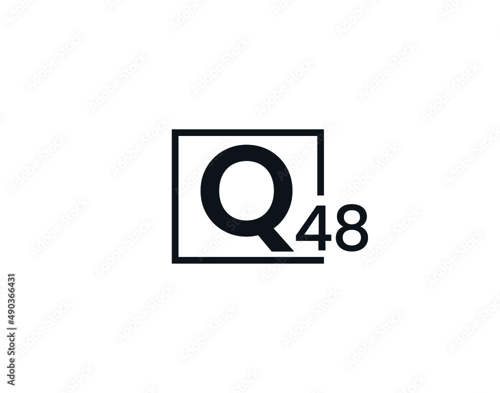 Q48, 48Q Initial letter logo Q48, 48Q Initial letter logo