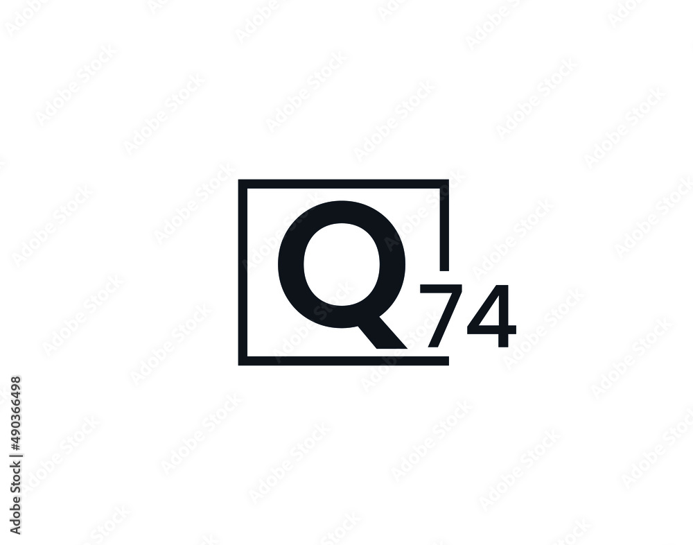Q74, 74Q Initial letter logo Q74, 74Q Initial letter logo