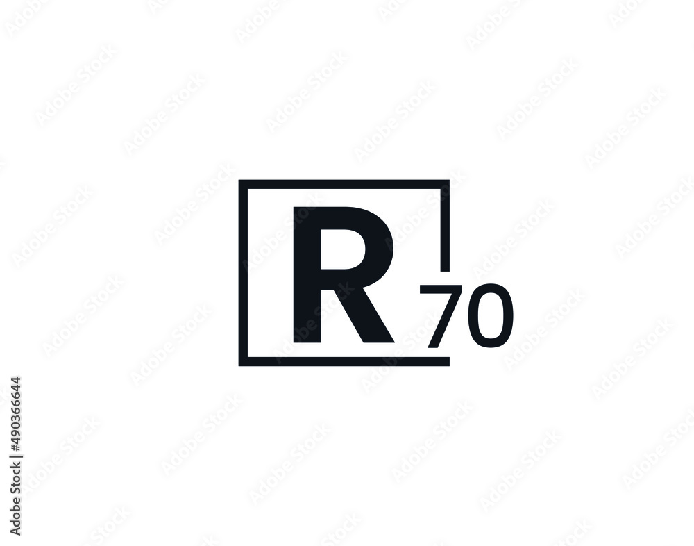 R70, 70R Initial letter logo R70, 70R Initial letter logo