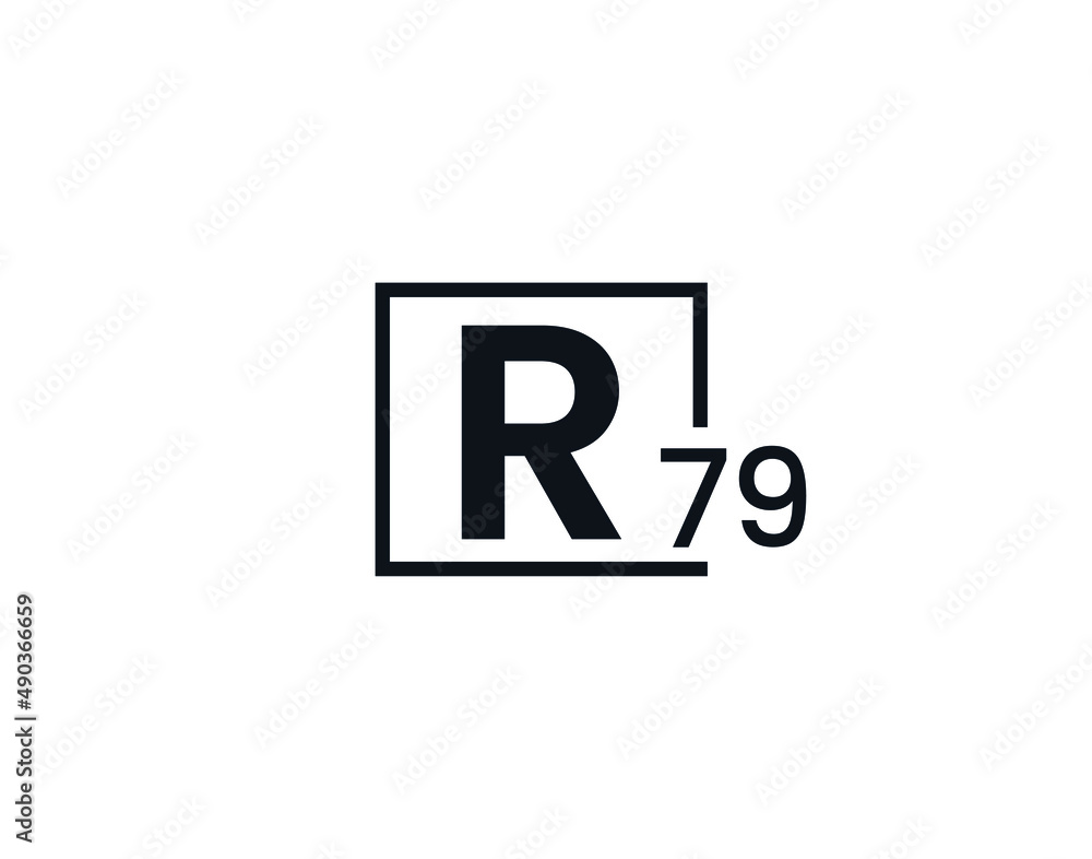R79, 79R Initial letter logo R79, 79R Initial letter logo